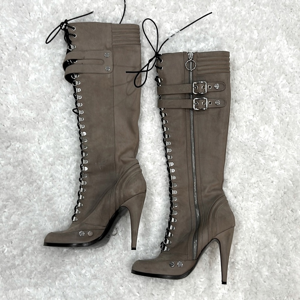 ROBERTO CAVALLI Knee High Boots Sz 39.5 - Picture 1 of 9